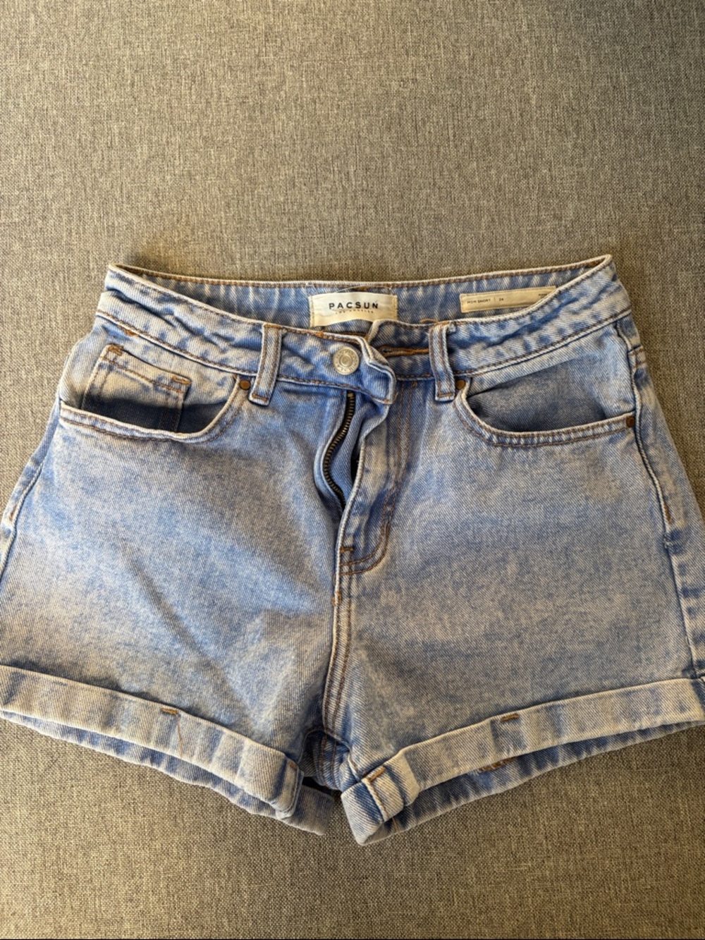 PacSun Light Wash High-Rise Denim Shorts